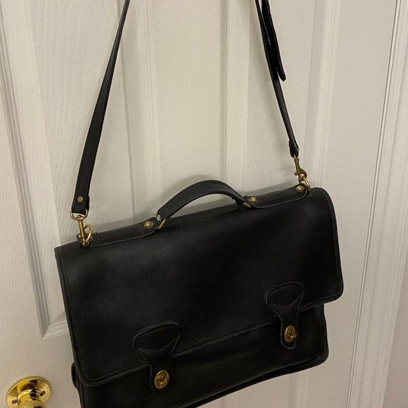 Jack Georges vintage leather book bag - Picture 1 of 11